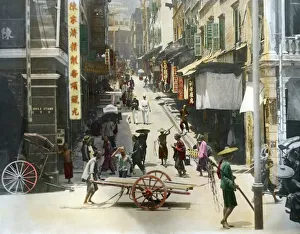 Hong Kong street scene, 1890s C016/4499 Hong Kong street scene, 1890s C016/4499