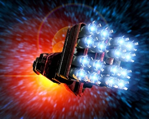 Space Travel Technology Prints: Hyperdrive, computer artwork