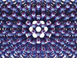 Ice Crystal Formation Prints: Ice, molecular structure