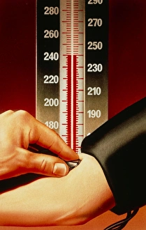 Illustration of blood pressure measurement Illustration of blood pressure measurement