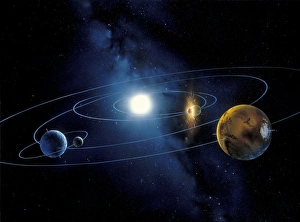 Solar System Illustration Prints: Inner solar system planets, artwork