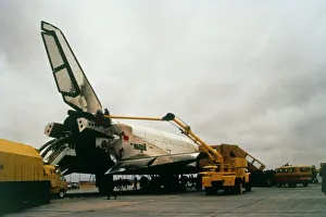 Inspection of the Soviet space shuttle, Buran Inspection of the Soviet space shuttle, Buran