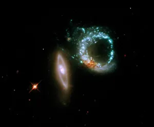 Interacting galaxies Arp 147, HST image Interacting galaxies Arp 147, HST image