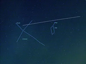 International Space Station Prints: ISS light trail and constellations