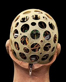 Images Dated 30th August 2012: Robot Head Jules, Latex Removed Print