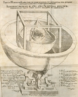 Kepler's cosmological model, artwork Kepler's cosmological model, artwork