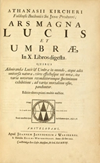 Kircher's book on optics, 1671 edition Kircher's book on optics, 1671 edition