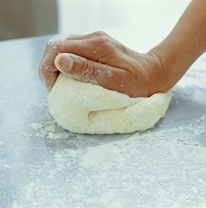 Kneading dough Print