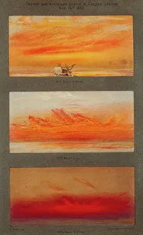 Krakatoa sunsets, 1883 artworks Krakatoa sunsets, 1883 artworks