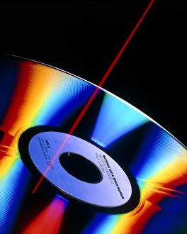 Laser videodisc with simulated laser beam Laser videodisc with simulated laser beam
