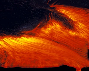Time Exposure of Pahoehoe Lava Flow Print