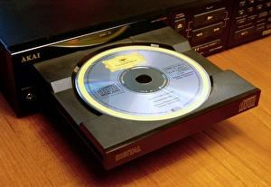 Loading a compact disc into compact disc player Loading a compact disc into compact disc player