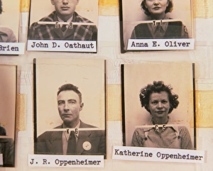 Los Alamos ID photos of Robert & Kath Oppenheimer Los Alamos ID photos of Robert & Kath Oppenheimer