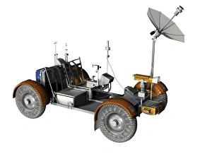Manned Spaceflight History Prints: Lunar rover, artwork