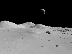 Images Dated 2010: Lunar Surface Print