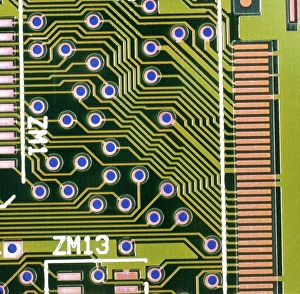 Macrophotograph of printed circuit board Macrophotograph of printed circuit board