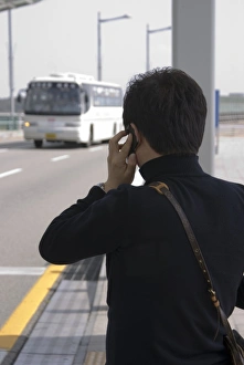 Mobile Phone Use Prints: Man using mobile phone
