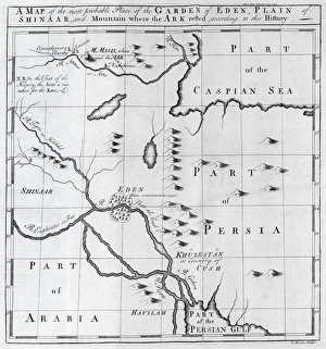 Map of biblical locations, 18th century C013/7822 Map of biblical locations, 18th century C013/7822