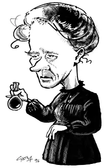 Marie Curie, caricature Marie Curie, caricature