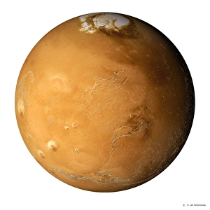 Planet Prints: Mars Print, Composite Satellite Image