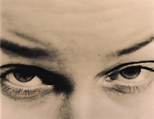 Prints of MODEL RELEASED. Menacing womans eyes Images Dated 2003 May: Menacing Woman's Eyes Print