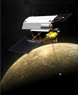 Messenger spacecraft at Mercury Messenger spacecraft at Mercury