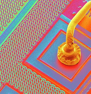 Microchip connecting wire, SEM Microchip connecting wire, SEM