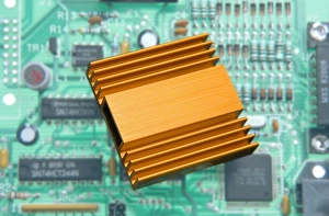Circuit Board Components Prints: Microchip processor heat sink
