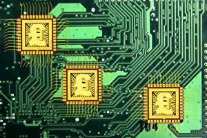 Printed Circuit Board Design Prints: Microchip sales, conceptual image