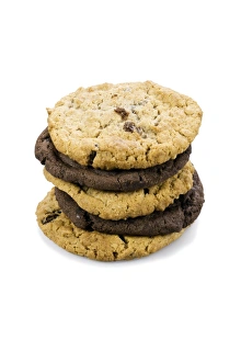 Chocolate Chip Cookies Prints: Mixed stack of cookies