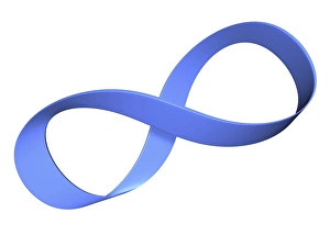 Prints of Computer artwork of a Mobius strip - a continuous closed surface with only one side Images Dated 2012 March: Mobius Strip Print