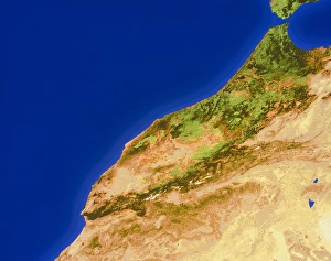 North Africa Geography Prints: Morocco