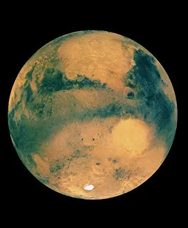 Mosaic of images showing Mars southern hemisphere Mosaic of images showing Mars southern hemisphere