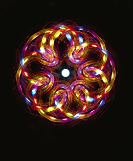 Multicoloured Lights Knot Print
