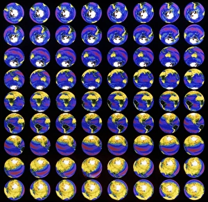 Multiple satellite images of the Earths biosphere Multiple satellite images of the Earths biosphere