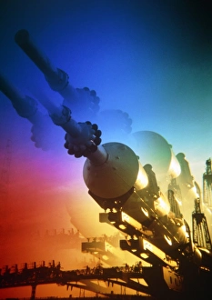 Multuple exposure photograph of a Soviet rocket Multuple exposure photograph of a Soviet rocket
