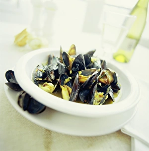 Mussels in a White Wine Sauce Print