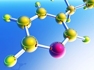 Framed Print : Nicotine Molecule Print: A 3D representation of nicotine's atomic structure Framed Print : Nicotine Molecule Print: A 3D representation of nicotine's atomic structure