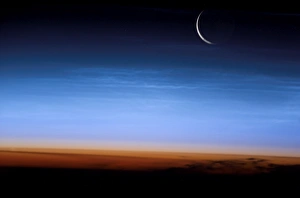 International Space Station Photos Prints: Noctilucent clouds