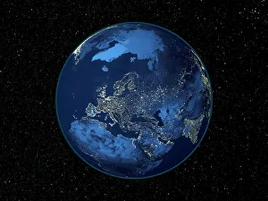 North America at night, satellite image North America at night, satellite image