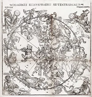 Northern hemisphere star chart, 1537 Northern hemisphere star chart, 1537
