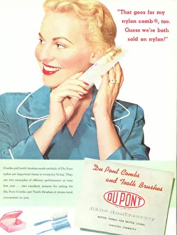 Nylon comb advert from DuPont, 1952 C019/1284 Nylon comb advert from DuPont, 1952 C019/1284