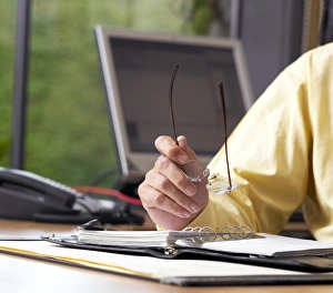 Businessman At Desk Prints: Office computing