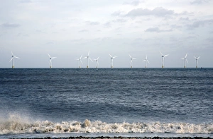 Eco Friendly Wind Turbines Prints: Offshore wind farm