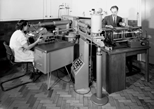 National Physical Laboratory UK Prints: One-metre interference comparator, 1963