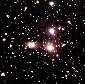 Optical image of galaxies in the Coma cluster Optical image of galaxies in the Coma cluster