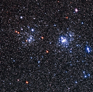 Optical image of the Perseus double star cluster Optical image of the Perseus double star cluster