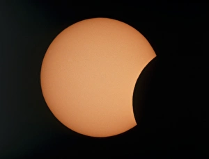 Partial phase of an annular solar eclipse, 10/5/94 Partial phase of an annular solar eclipse, 10/5/94