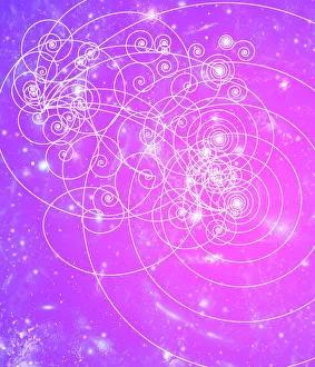 Particle tracks on galaxies Particle tracks on galaxies