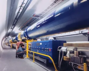 Large Hadron Collider Print - Composite Image of LHC in LEP Tunnel